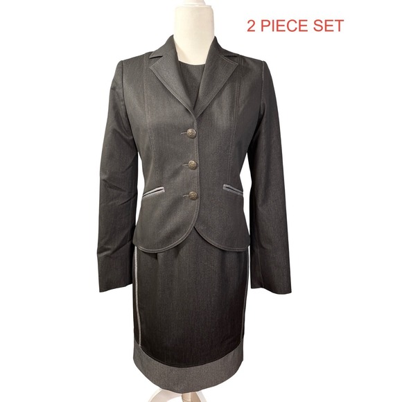 Tristan & Iseut Dresses & Skirts - Tristan Dress Suit Set, Sleeveless Sheath Dress 4, Gray,‎ Blazer, Formal Career